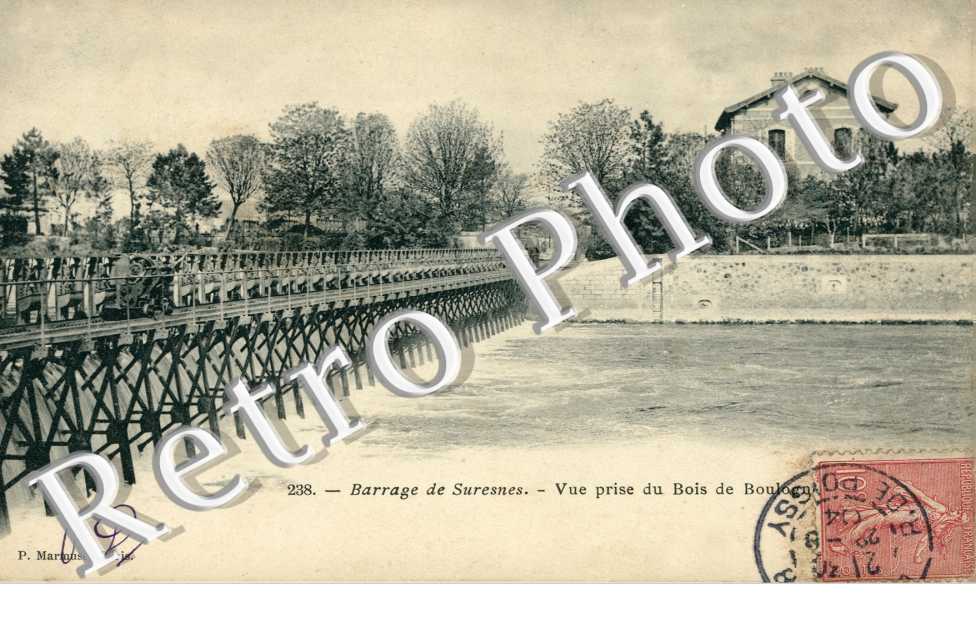 Le Barrage, Vue prise du Bois de Boulogne