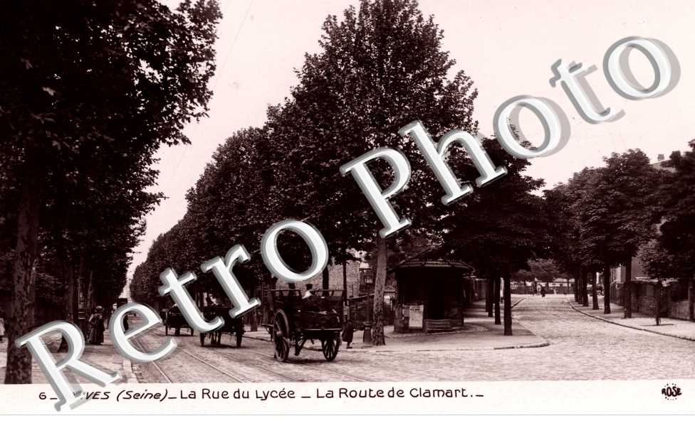 La rue du lycée et la route de Clamart