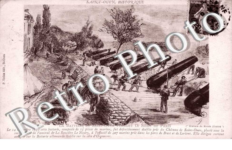 La Batterie de Saint Ouen pendant le Siege de Paris