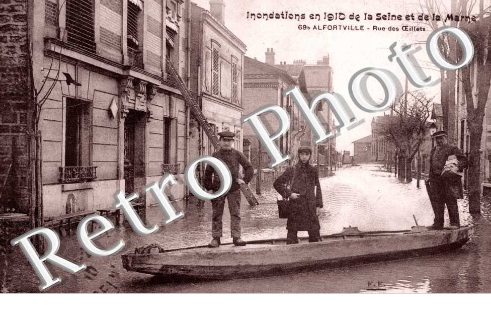 Inondations de 1910, Rue des Oeillets