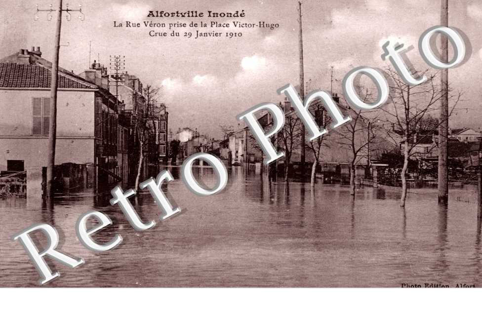 Crue de la Seine 1910, Rue Veron