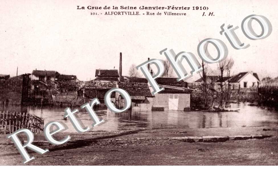 Crue de la Seine 1910, Rue de Villeneuve
