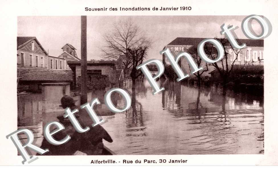 Inondations 1910, Rue du Parc
