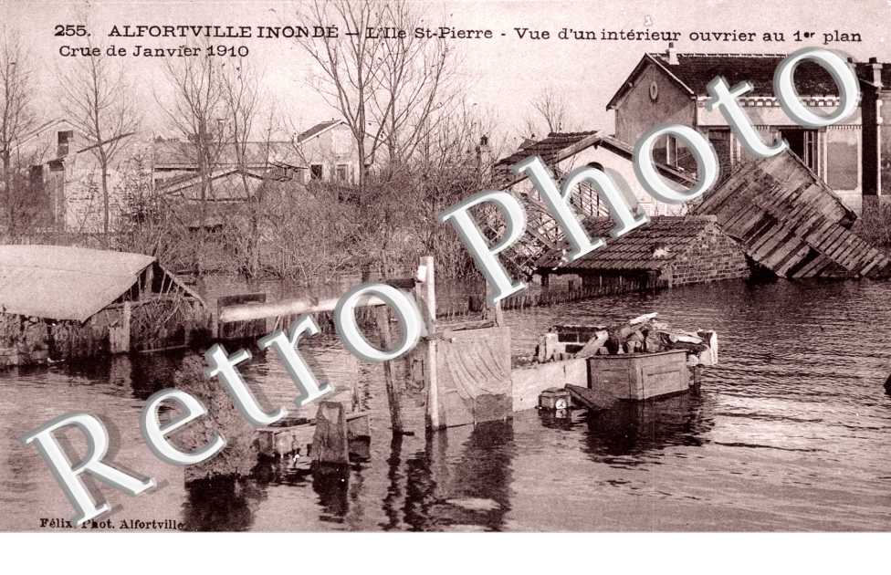 Crue de la Seine 1910, Ile Saint Pierre