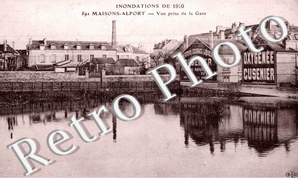 Vue prise de la Gare Inondations de 1910
