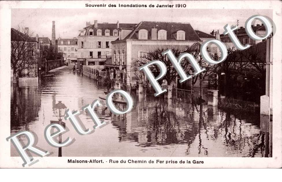 Inondations de 1910, Rue du Chemin de Fer