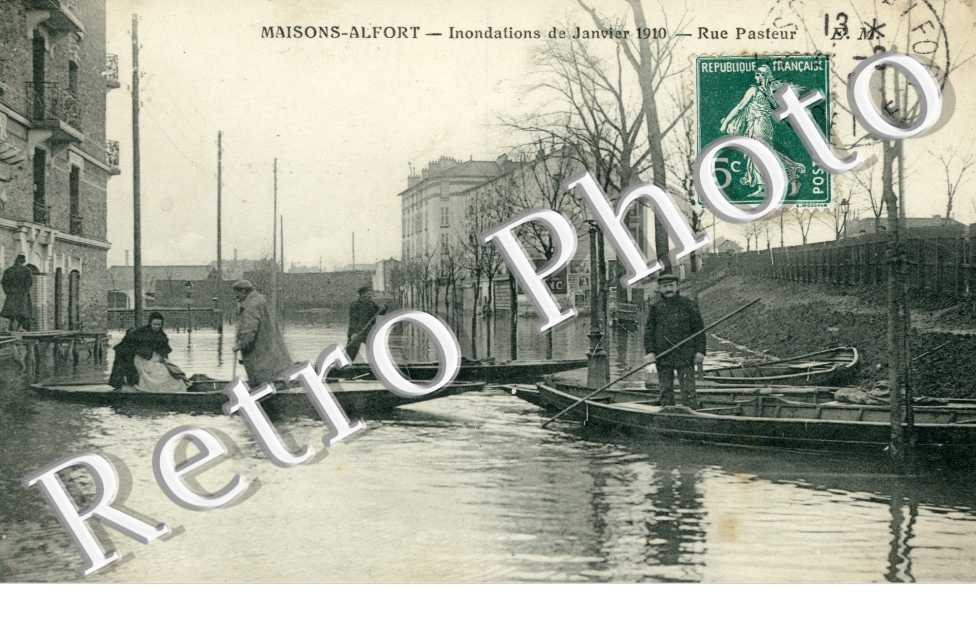 La Crue de la Seine 1910, Rue Pasteur