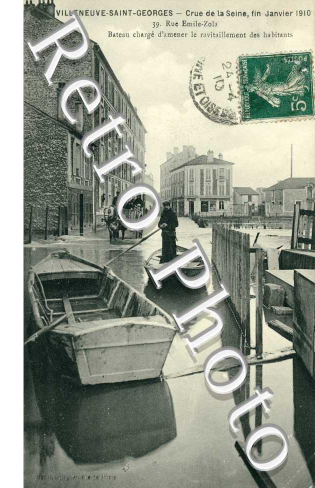 Crue de la Seine 1910, Rue Emile Zola