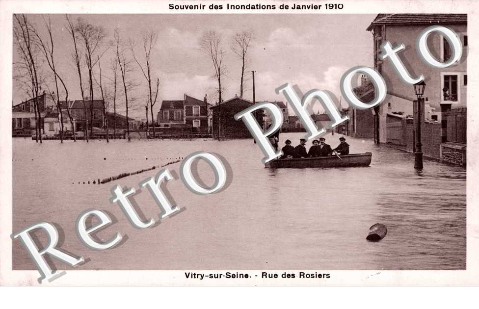 Inondations 1910, Rue des Rosiers