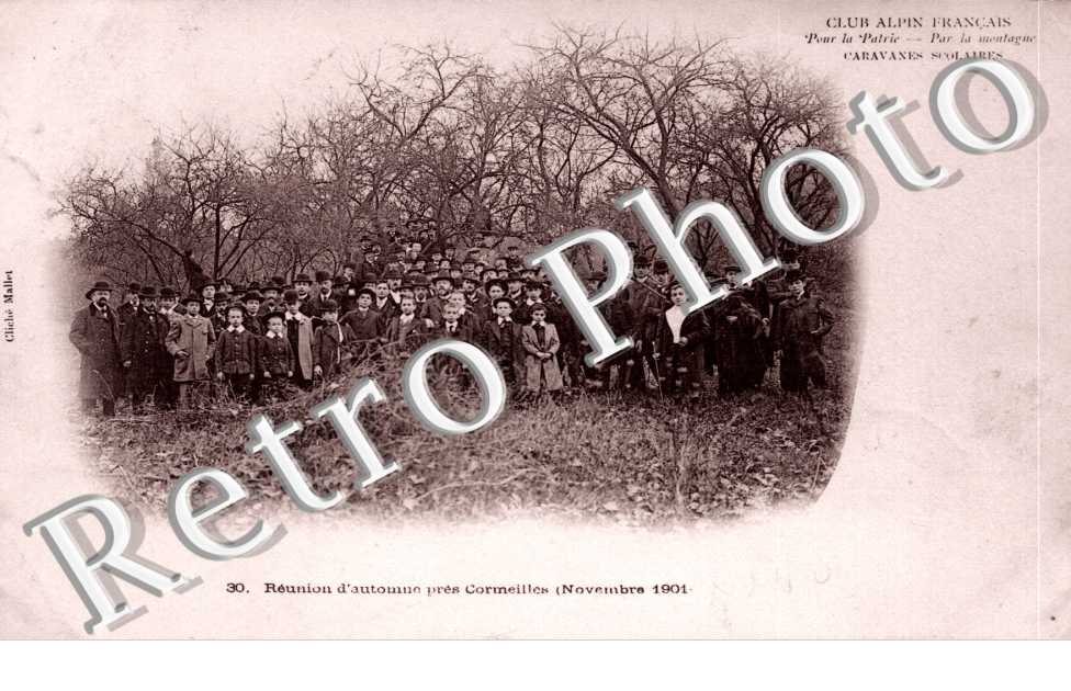 Reunion d&#039;automne, club alpin francais, caravanes scolaires, nov 1901