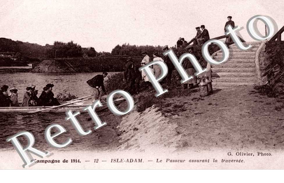 guerre 1914 Le passeur assurant la traversee