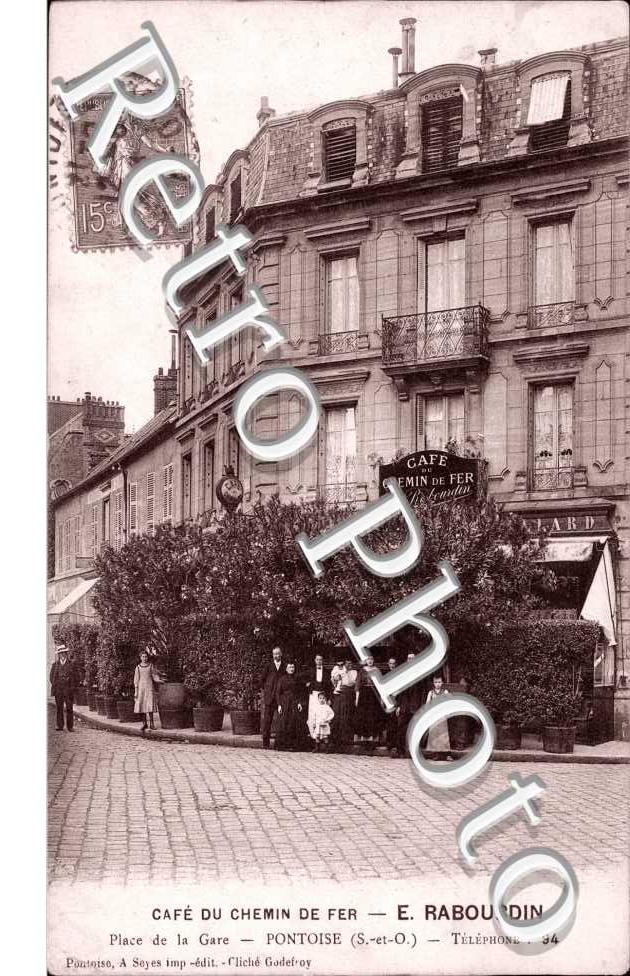 Cafe du chemin de fer - E. Rabourdin - Place de la gare