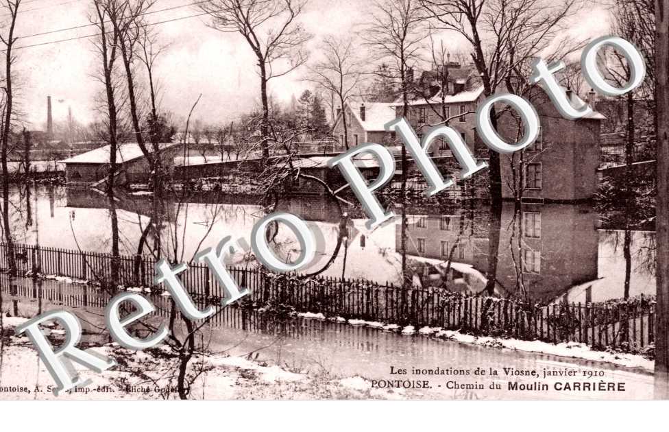 Les Inondations 1910, Chemin du Moulin Carriere