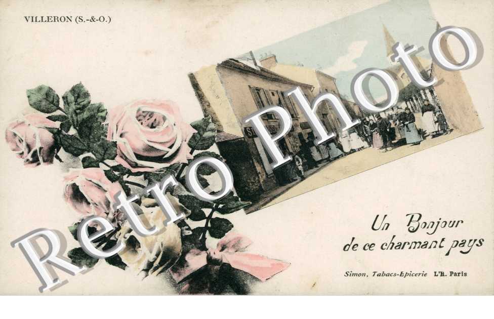 (carte fantaisie et vue interieure)