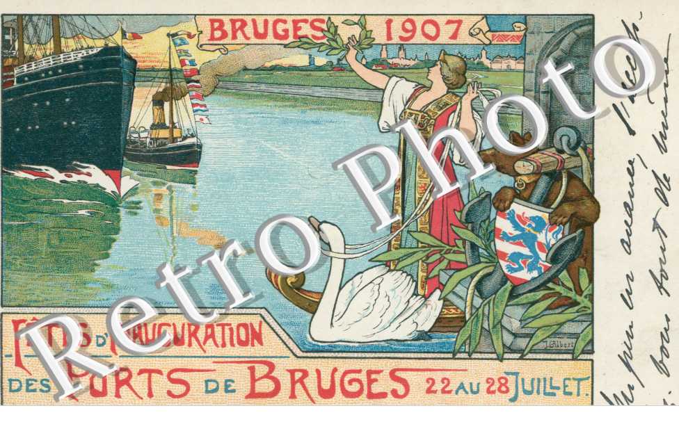Fete d&#039;Inauguration des Ports de Bruges juillet 1907