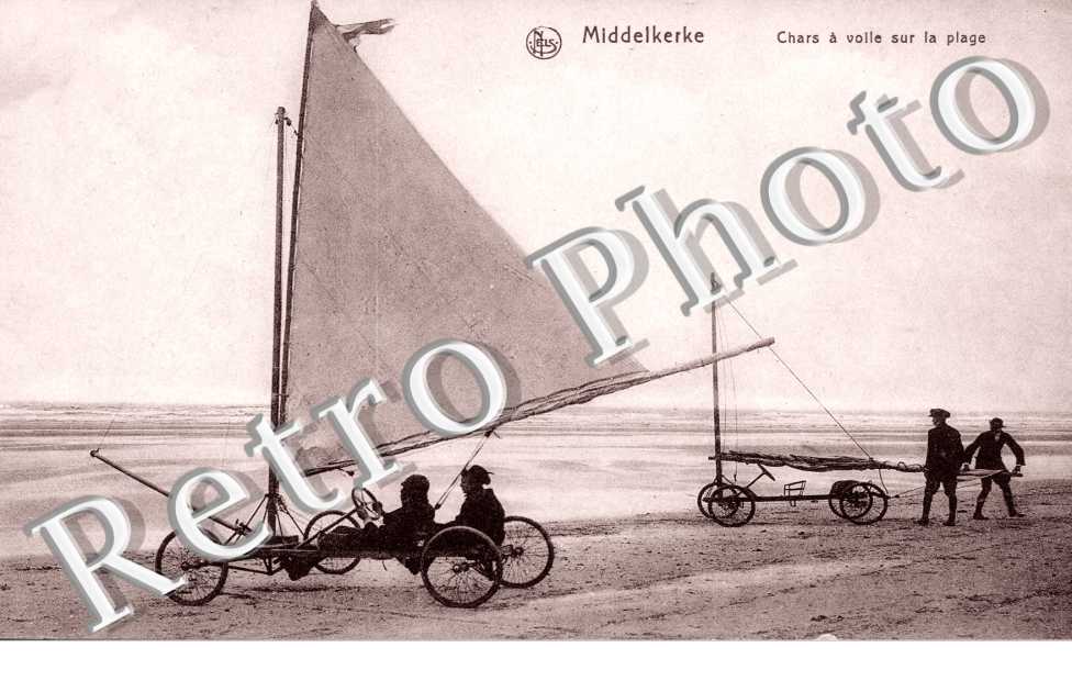 Chars a voile sur la Plage