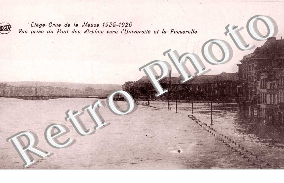 Crue de la Meuse - l&#039;universite et la Passerelle