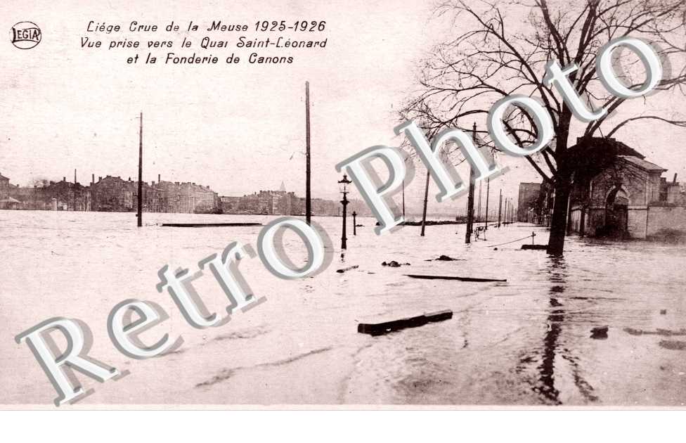 Crue de la meuse - Quai saint Leonard