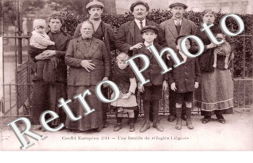 Conflit europeen 1914 Une famille de refugies Liegois