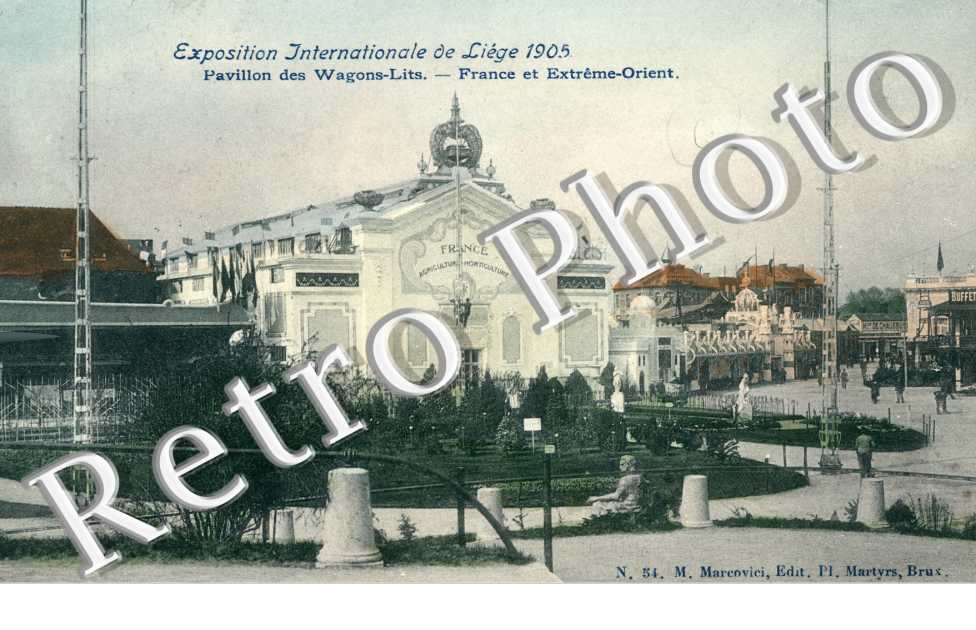 Exposition Internationale de Liege 1905 - Pavillon des Wagons Lit