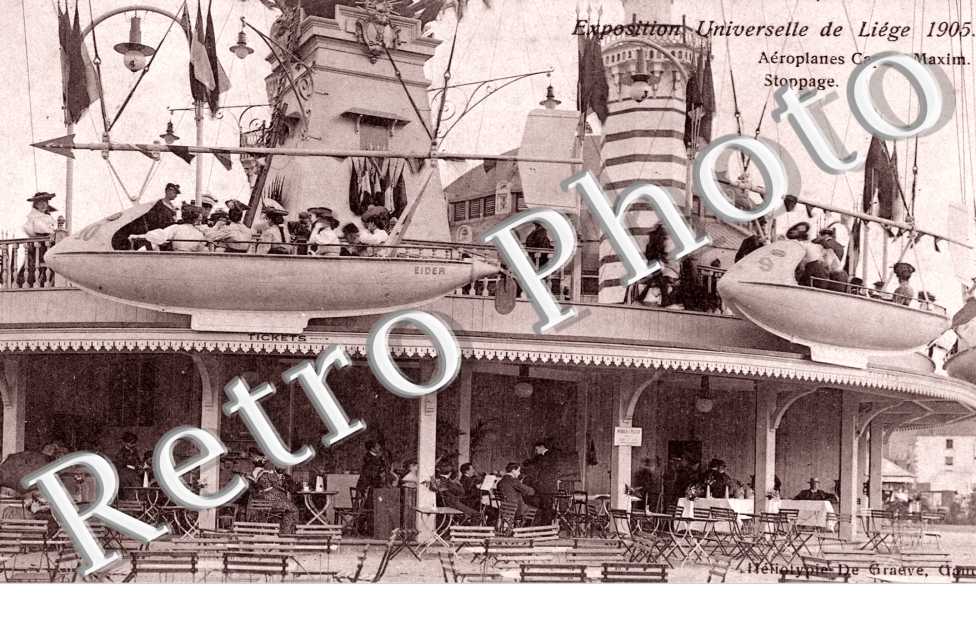 Exposition universelle - aeroplane captifs maxim