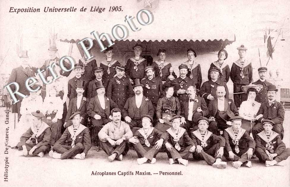 exposition universelle de Liege 1905 Aeroplanes Captifs Maxim - Peronnel
