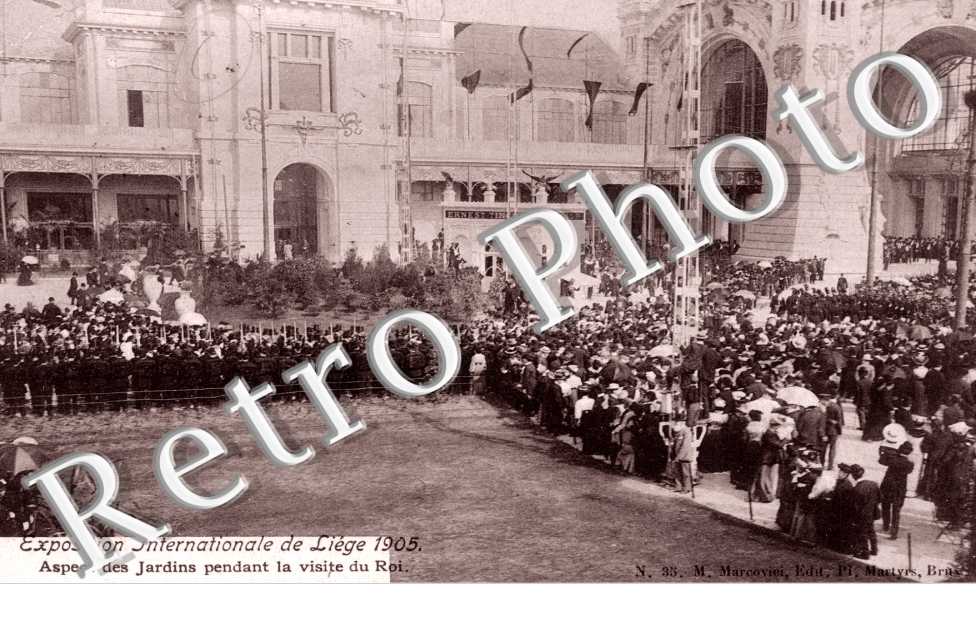 exposition internationale de Liege 1905 Aspect des jardins pendant la visite du roi