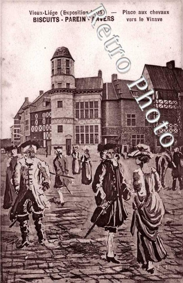 Exposition Internationale de Liege 1905 - Vieux Liege _ dessin