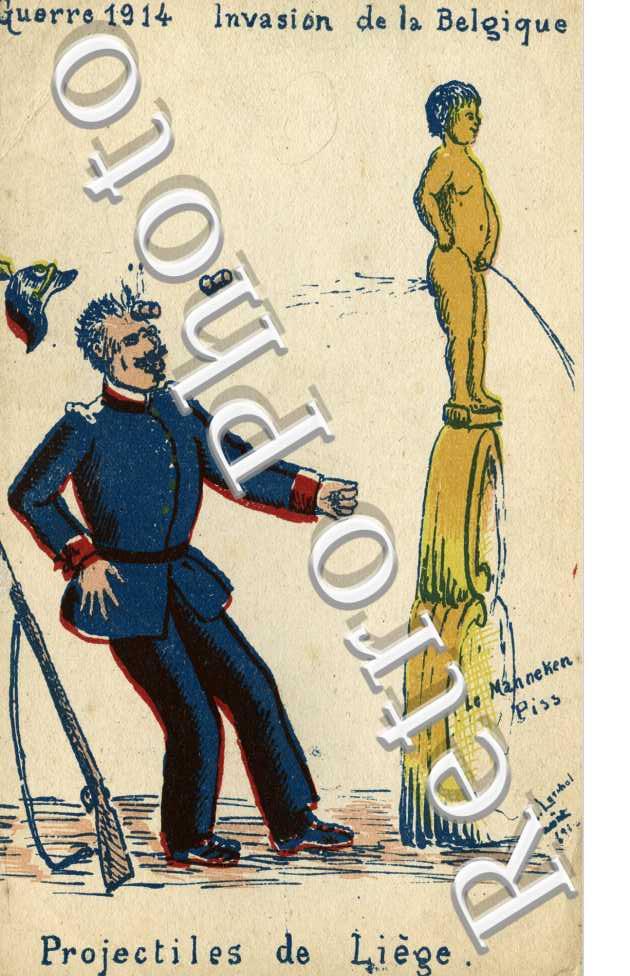 Guerre 1914 invasion de la Belgique projectiles de Liege (POLITIQUE)