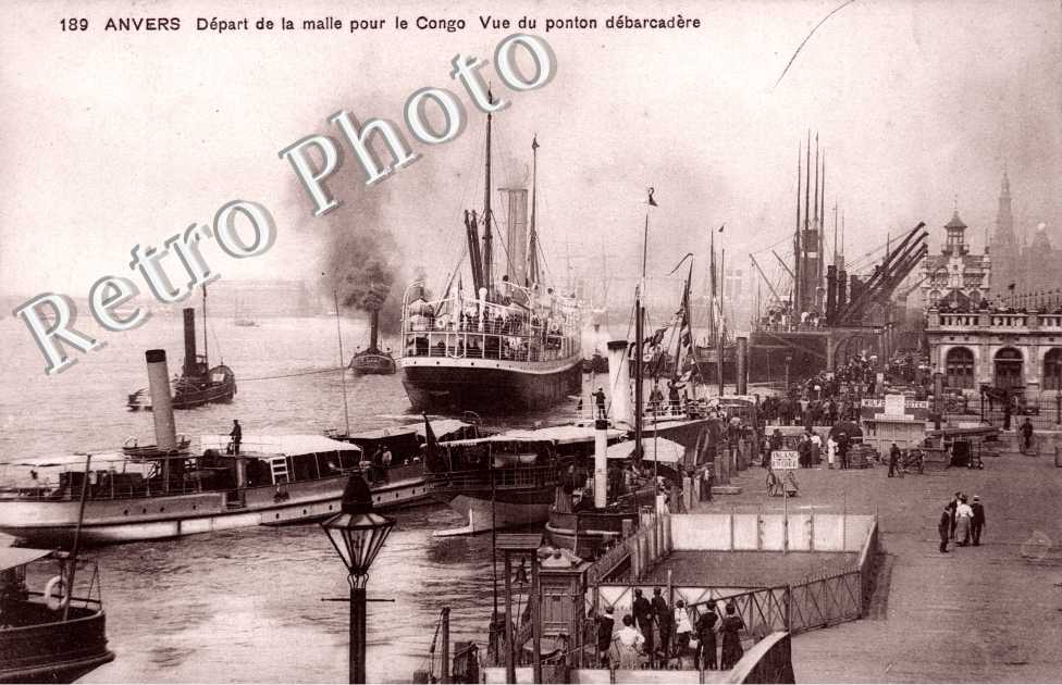 Depart de la Malle pour le Congo, Vue du Ponton debarcadere