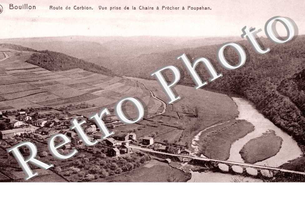 Route de Corblon, Vue prise de la Chaire a Precher a Poupehan