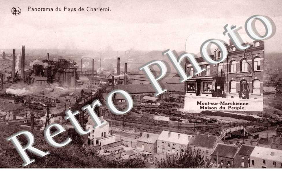 Panorama du pays de Charleroi Mont-sur-Marchienne Maison du Peuple