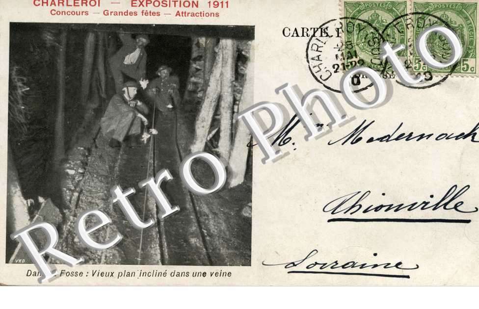 Exposition 1911, Plan incline dans une veine