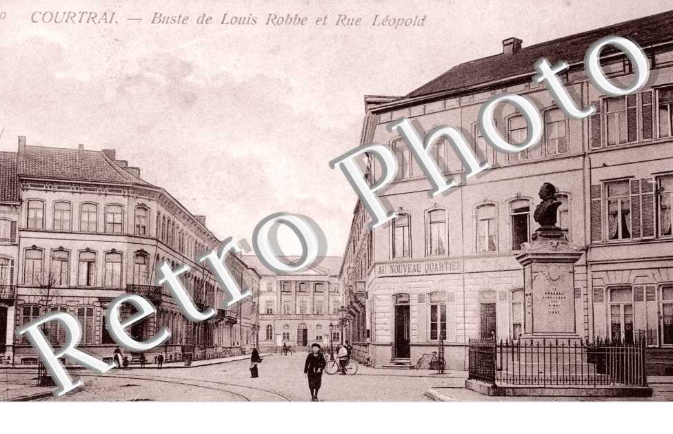 Buste de Louis Robbe et rue Leopold