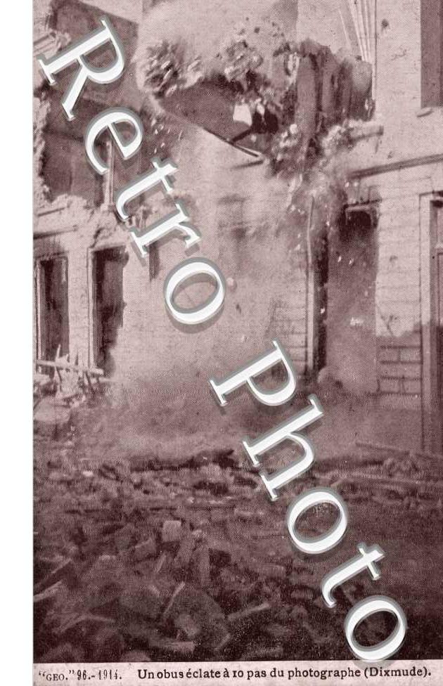 un obus eclate a 10 pas du photographe