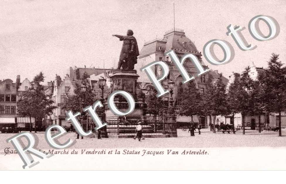 Le Marché du Vendredi et la  Statue Jacques Van Artevelde