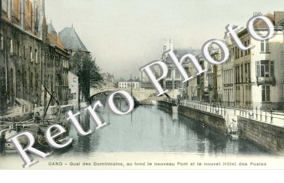 Quai des Dominicains, au fond le nouveau pont et le nouvel Hotel des Postes