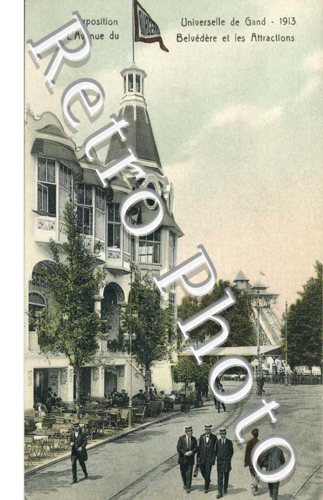 Exposition universelle de Gand 1913  L&#039;avenue de Belvedere et les attractions