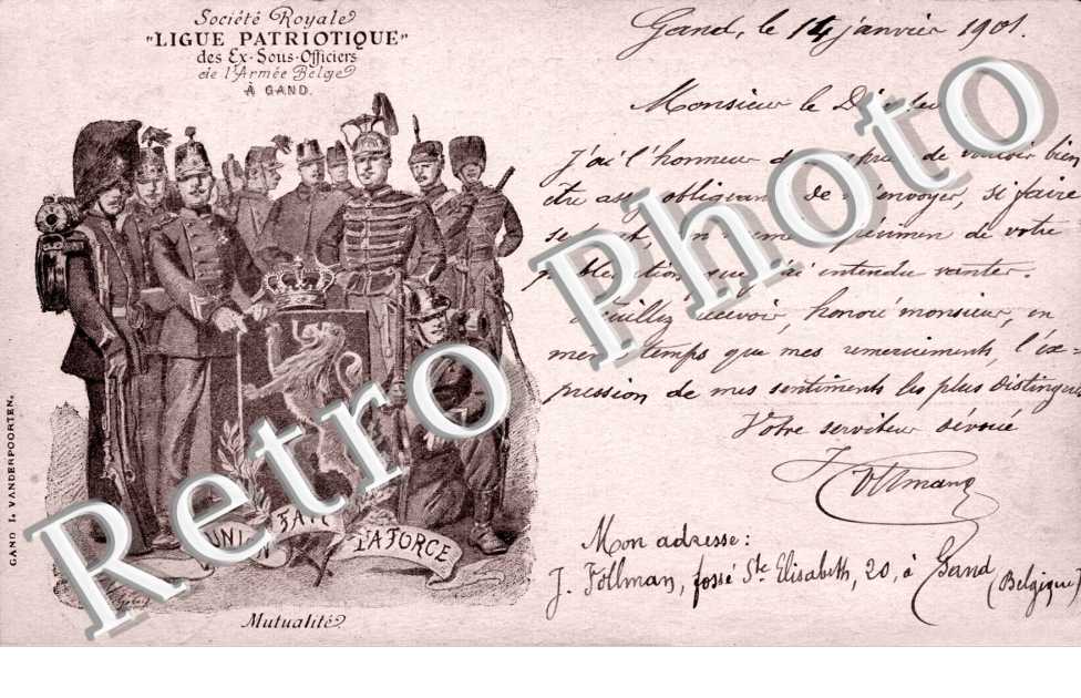 Societe Royale " Ligue Patriotique " des ex-Sous-Officiers de l&#039;Armee Belge