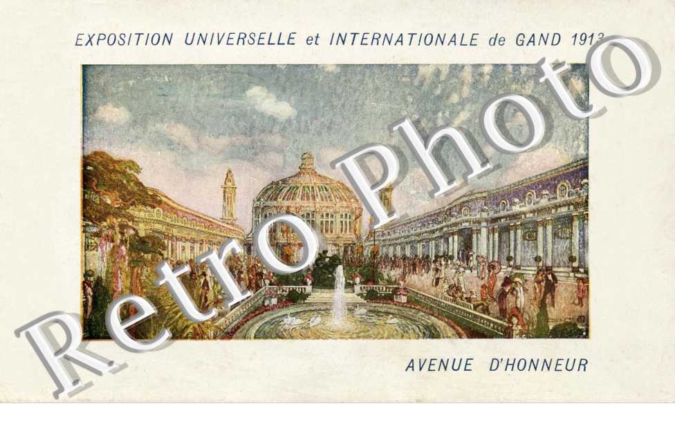 Exposition Universelle et Internationale de gand 1913  Avenue d&#039;Honneur