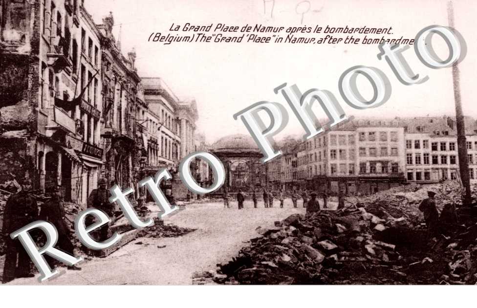 la Grand&#039;Place apres le bombardement