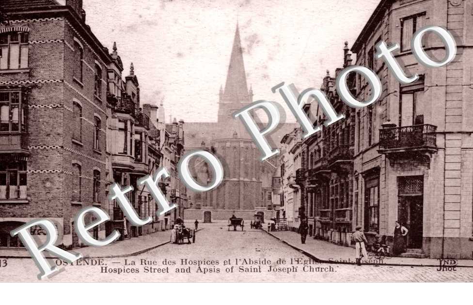 la Rue des Hospices et l&#039;Abside de l&#039;Eglise Saint-Joseph