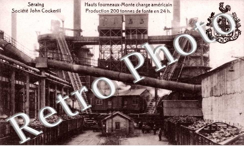 Hauts Fourneaux-Monte charge americain, production 200 tonnes de fonte en 24h