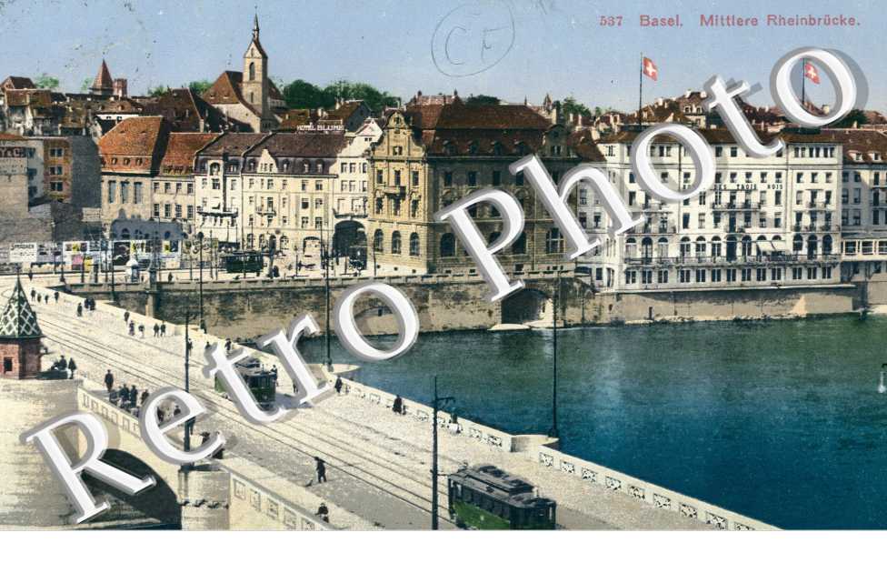 Mittlere Rheinbrucke. Pont du Rhin