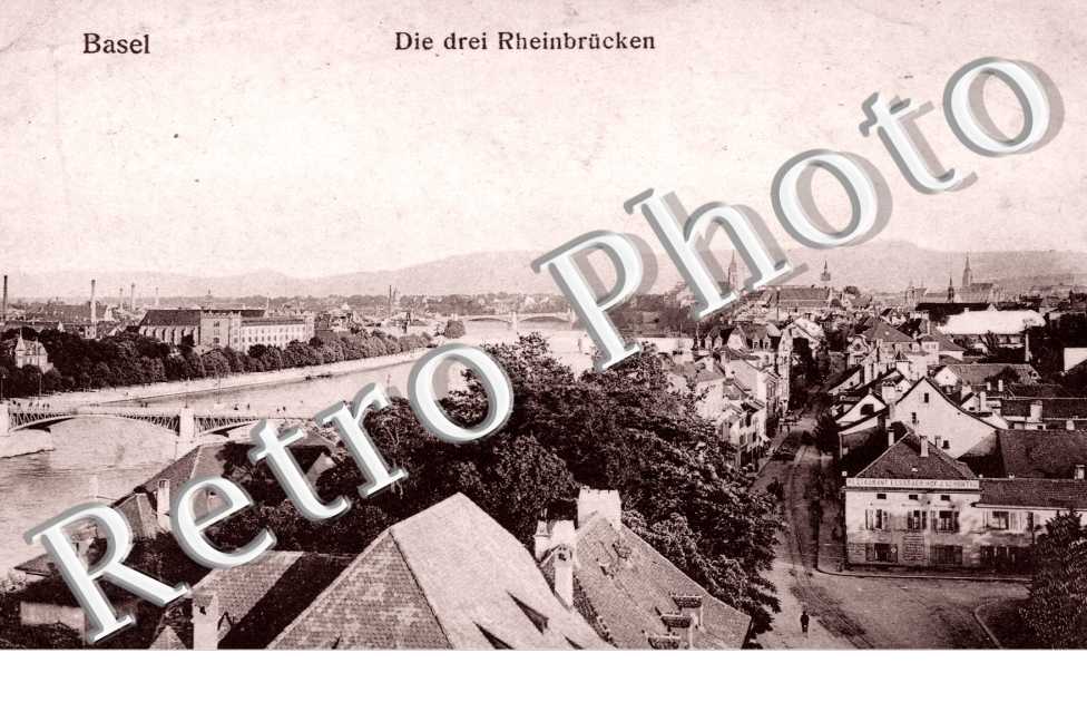 Die drei Rheinbrucken. Los tres puentes del Rin.