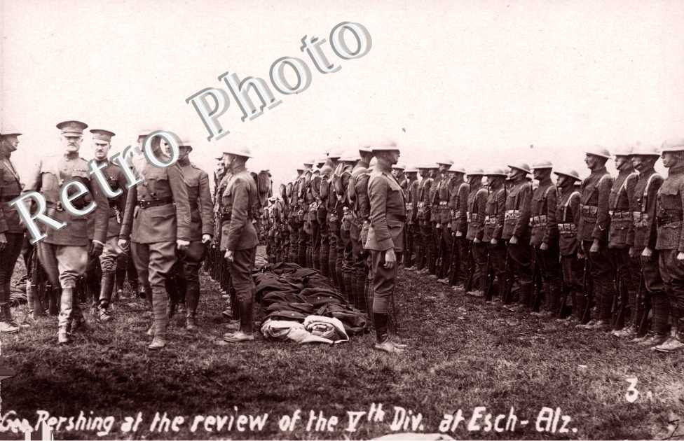 General Pershing at the review of the v divition