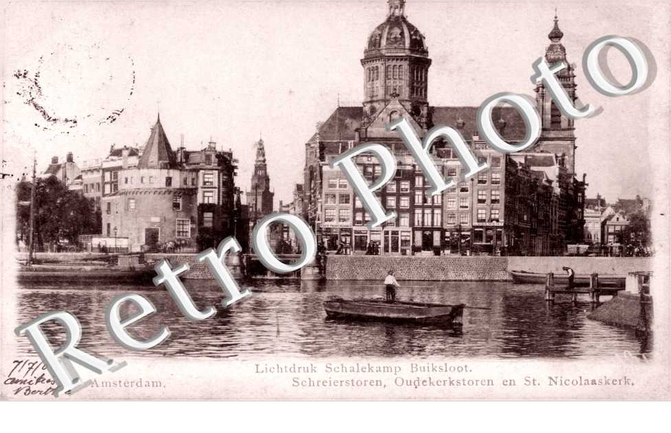 Lichtdrunk Schalekamp Buikloot. Schreierstoren, Oudekerstore en St. Nicolaaskerk