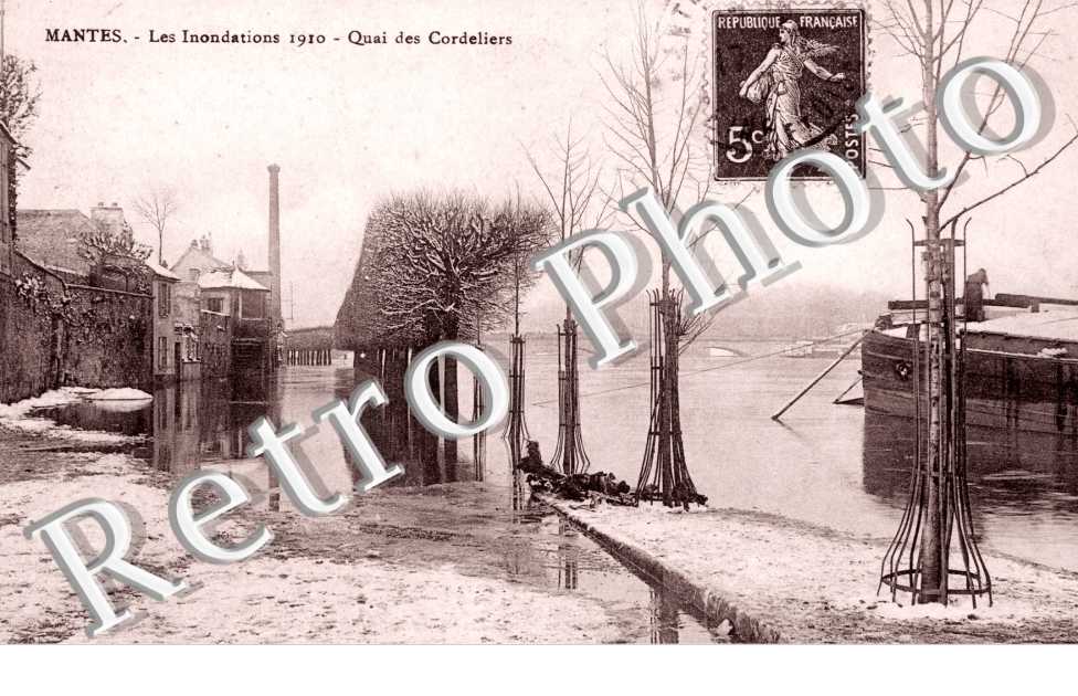 Les Innondations 1910, Quai des Cordeliers