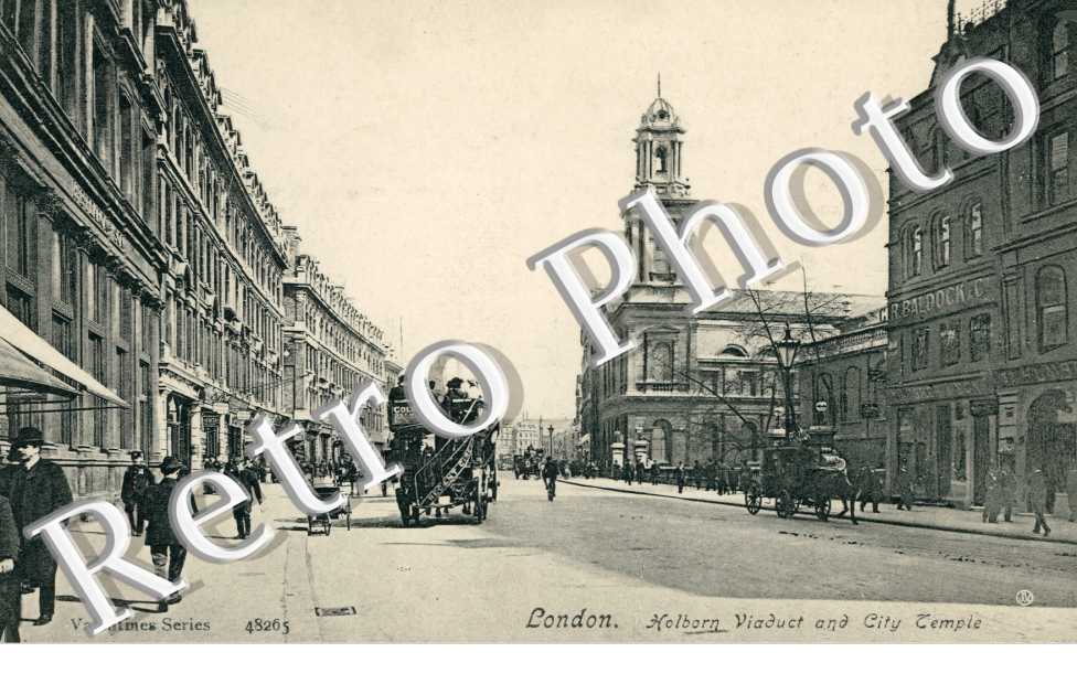Holborn Viaduct and city Temple