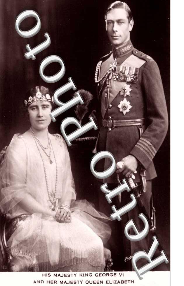 His majesty George VI and her Majesty Queen Elizabeth